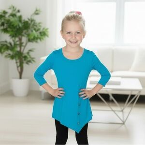 S/M/L/XL NEW Girls High-Low Teal Boutique Dress or Long Tunic Top